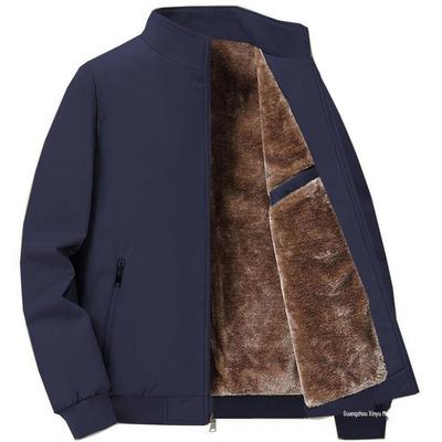 2025 New Dad Jacket: Mid-aged & Elderly Men's Velvet-Lined Thick Jacket for Autumn/Winter