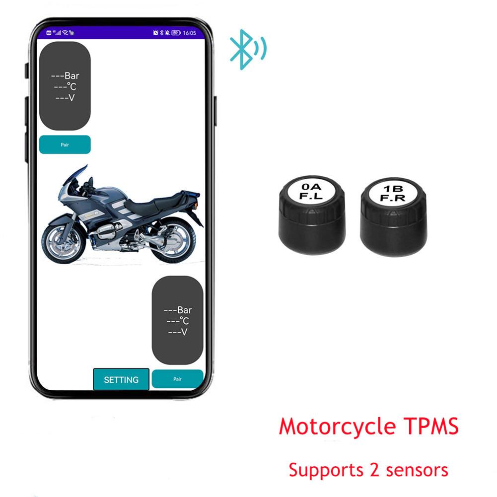 2pcs Motorcycle TPMS External Sensors-compatible External Tire Pressure Sensors Intelligent Tire Pressure Monitoring