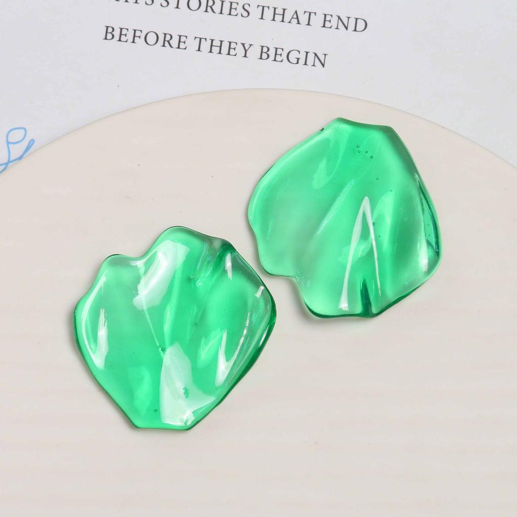 Korean Summer Transparent Leaf Resin Accessories, Sweet DIY Earring Phone Case Craft Making Materials for Women