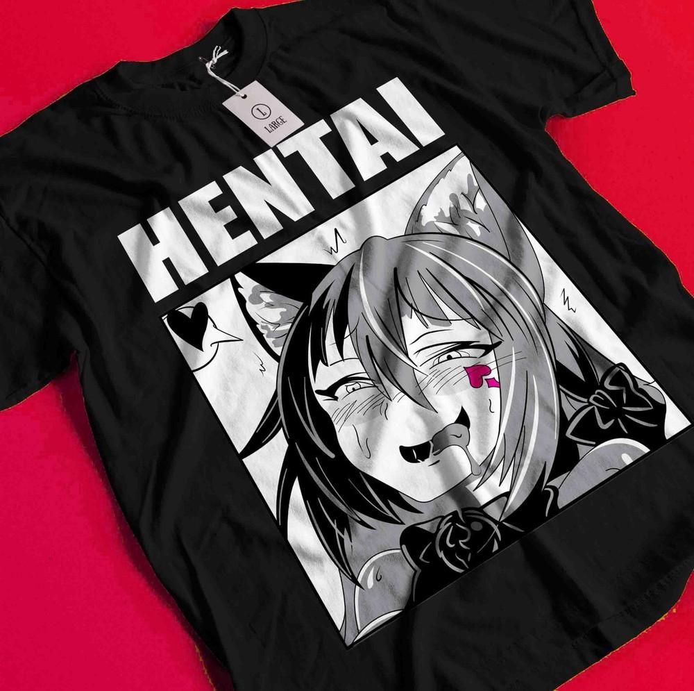 

Эччи Стиль Топ Японская Манга Графическая Футболка Уличная Одежда Унисекс Футболка с Аниме Девушкой BB029 M