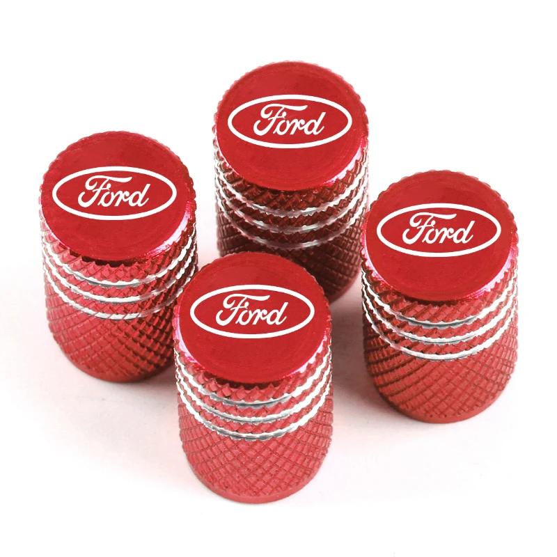 Car Aluminum Alloy Wheel Tire Valve Caps Tyre Rim Stem Covers Airdust Waterproof For Ford Fiesta EcoSport ESCORT focus 1 focus 3 LN4