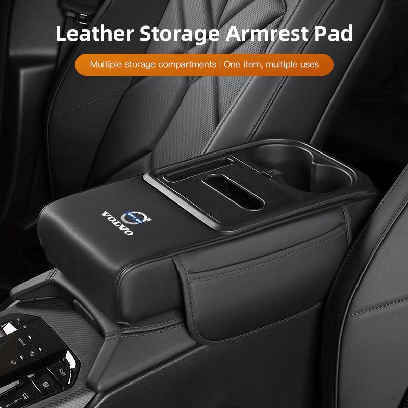 Keychain Car Armrest Box Leather Pad Auto Armrest Mat High Quality Auto Accessorie For Volvo Rdesign V60 V40 XC60 XC90 V50 XC40