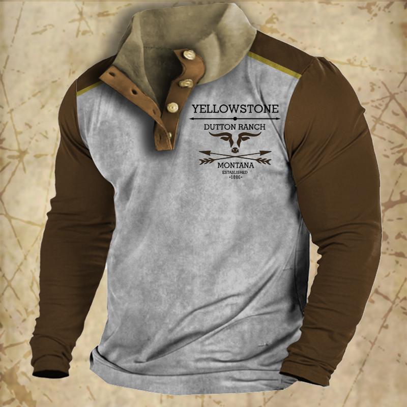 Vintage Men's Hoodies Autumn Long Sleeved Street Button Pullover Oversized Clothing for Men Sweatshirt Fashion Casual Hoodie