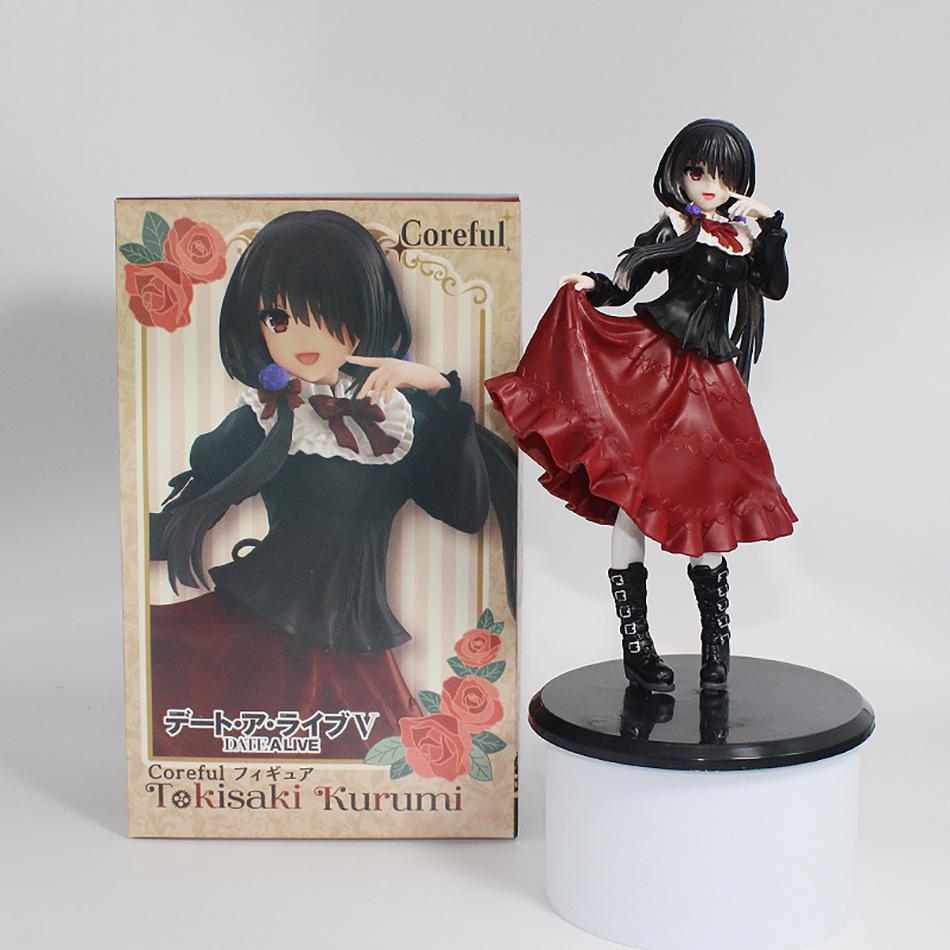 20Cm Date A Live Iv Anime Figure Kawaii Kurumi Tokisaki Action Figure Red Dress Beautiful Girl Pvc Model Toys Collection