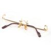 Great Glasses 2C Decor Two-Point Rimless Gold Mens Used