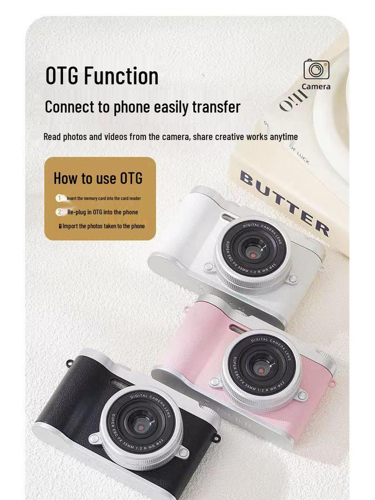 HD-Dual-Lens-CCD-Selfie-Kamera: Tragbares Einsteiger-Geschenk für Influencer und Studenten