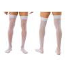 Men Glossy See-through Stockings Thin Shiny Solid Color Stretchy Sheer Thigh High Socks