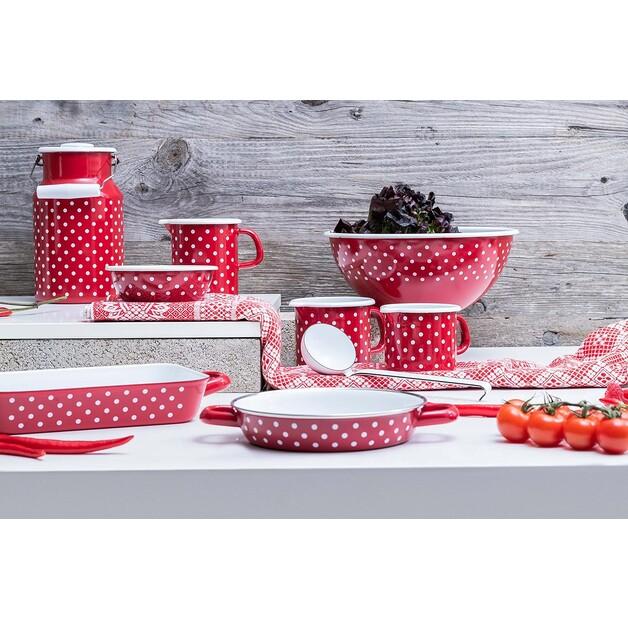 Riess Frying Pan for Eggs and Serving 20 Cm, Red with Dots (0044-077)