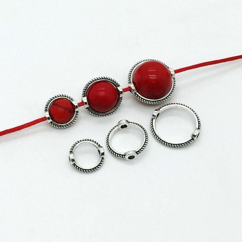 30 peças anel fiança contas charme cabide espaçador contas conector pingente para fazer jóias espaçador grânulo bonés diy artesanato