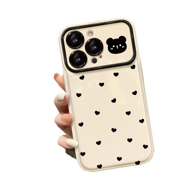Applicable To Apple 15promax Mobile Phone Case IPhone 13/14 Full Screen Love 11/12 Silicone I Flip Mirror X