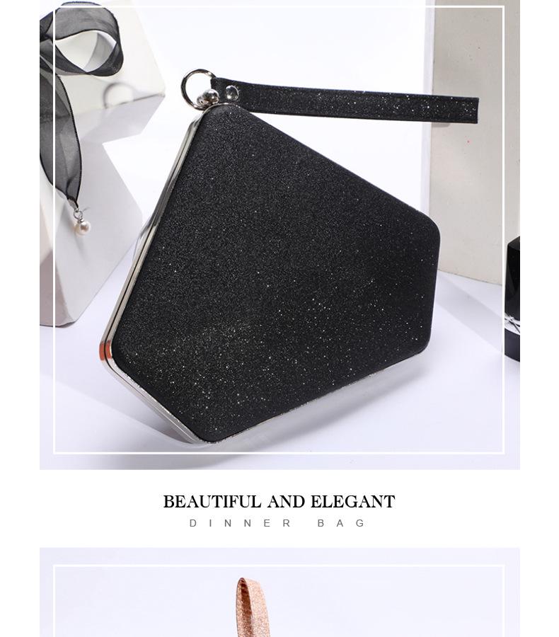 Trendy French Reflective Sequin Evening Bag – Stylish Handheld & Shoulder Bag for Weddings & Makeup