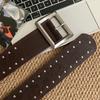 Fashion Heavy-Duty Rivet Wide Belt Y2K Harajuku Slimming Belt Vintage Punk Rock Waist Strap For Women