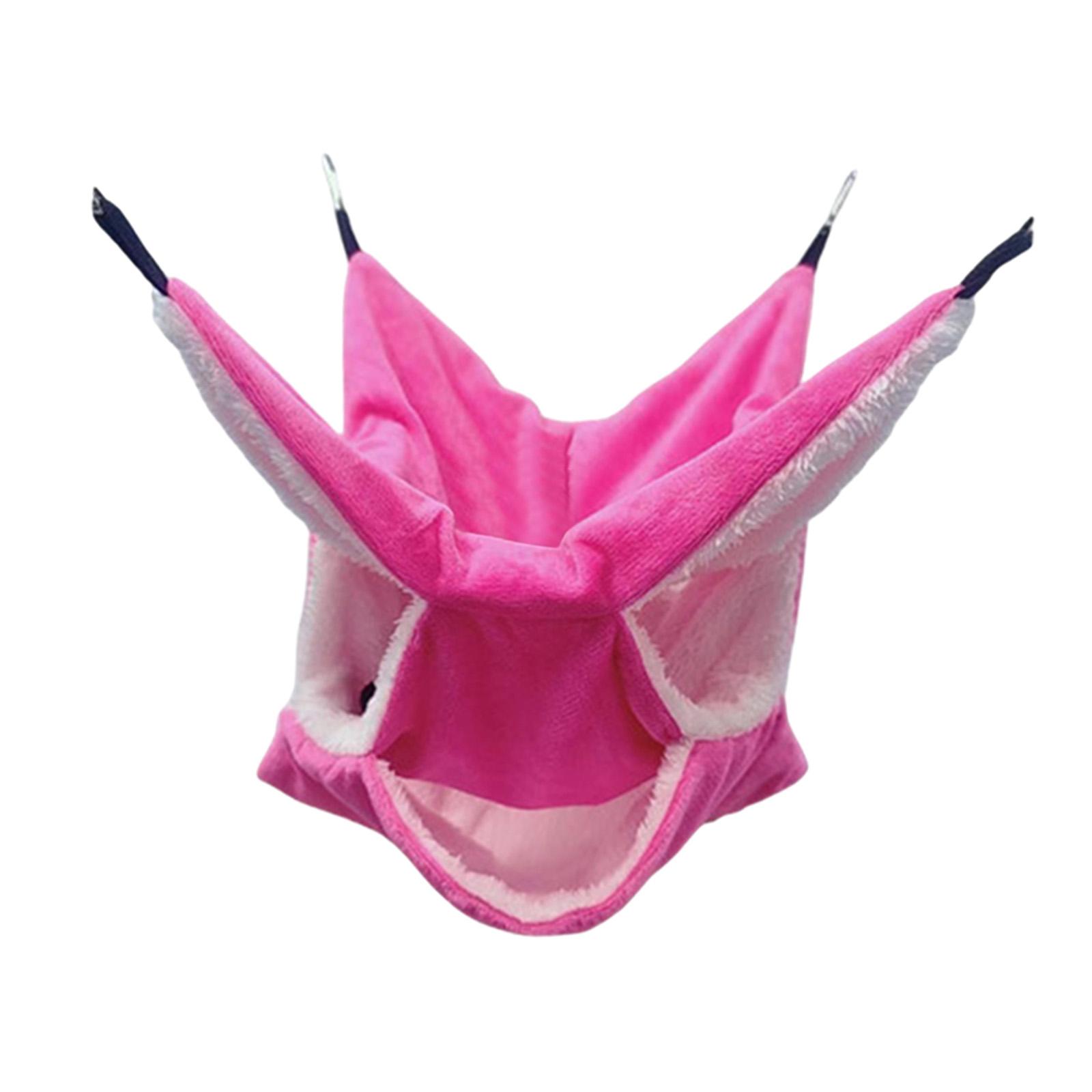 

Маленький гамак-туннель для животных, игрушка-убежище, трехслойный гамак, кровать, теплый флис для хорька, хомяка, белки, шиншиллы, спящего розы красного