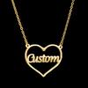 Atoztide Personalized Custom Rose Heart Name Necklaces for Women Stainless Steel Pendant Choker Link Chain Birthday Jewelry Gift