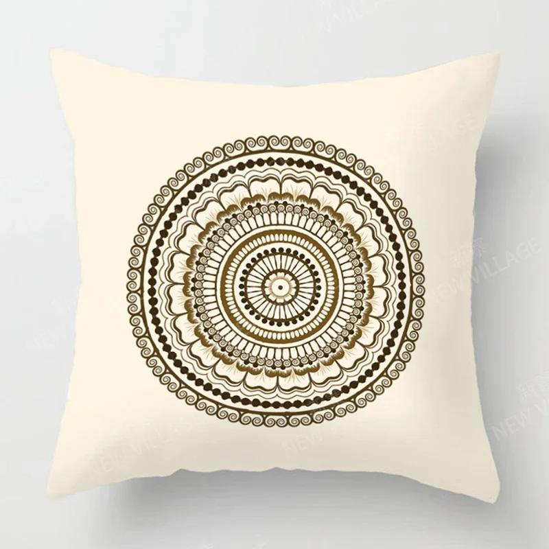 Jesienne Dekoracje Domu Jesienna Poszewka na Poduszkę do Salonu Sofa Boho Poszewka na Poduszkę Mandala