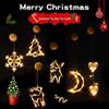 LED Reindeer Santa Suction Cup Lights for Living Room, Shop Window, or Christmas Tree - Creative Colored Decorations