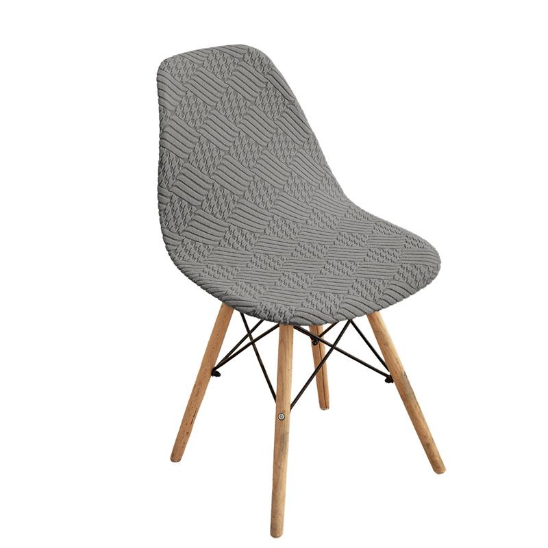 

Premium 1/4/6pcs Jacquard Shell Chair Cover Solid Color Stretch Armless Chair Covers Elastic Dining Seat Cover Home Hotel Party Banquet 1PC chair cover