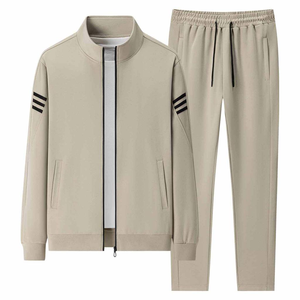 Autumn and Winter Casual Cardigan Sweatshirt Men's Loose Sports Casual Jacket Long Pants Set