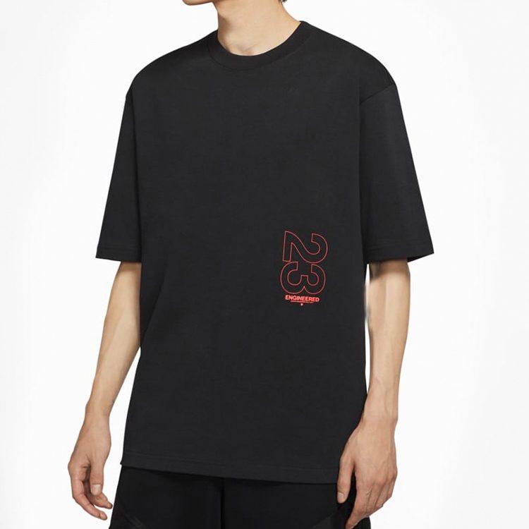 Jordan Air Jordan 23 T Shirts Men's Black Crew Neck Moderate Straight Fit CN3104-010