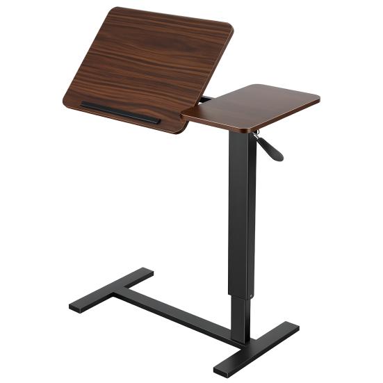 31.5" Mobile Standing Desk with 70-degree Tiltable Desktop, Overbed Bedside Table with Wheels, Height Adjustable Rolling Laptop Desk for Home Office,