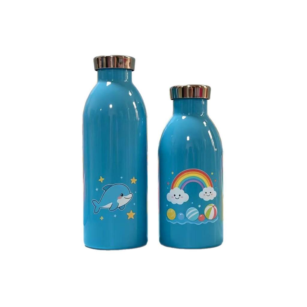 Portable 304 Stainless Steel Double-Layer Vacuum Thermos - Milk Cup, Small Mouth, Durable Design.