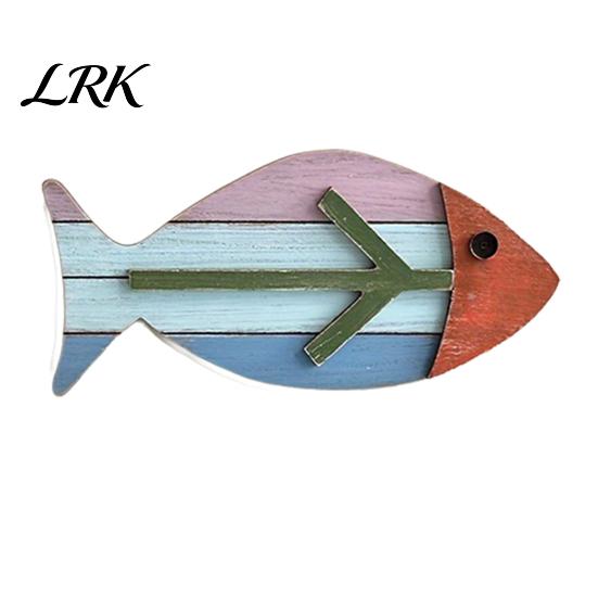 Handcrafted Wooden Fish Set Wall Decor, Mediterranean Style Art, Nautical Coastal Creative Gift for Sea Lovers Hanging Plaque, Ocean Themed