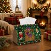 1pc Classic Festive Winter Tissue Box - Nutcracker Soldier Rocking Horse Napkin Storage Box, Suitable for Rolls/facial Tissues/single Sheets,available