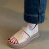 Velcro Platform Roman Sandals Women's Outer Wear 2025 New Retro Versatile Comfortable Casual Beach Sandals