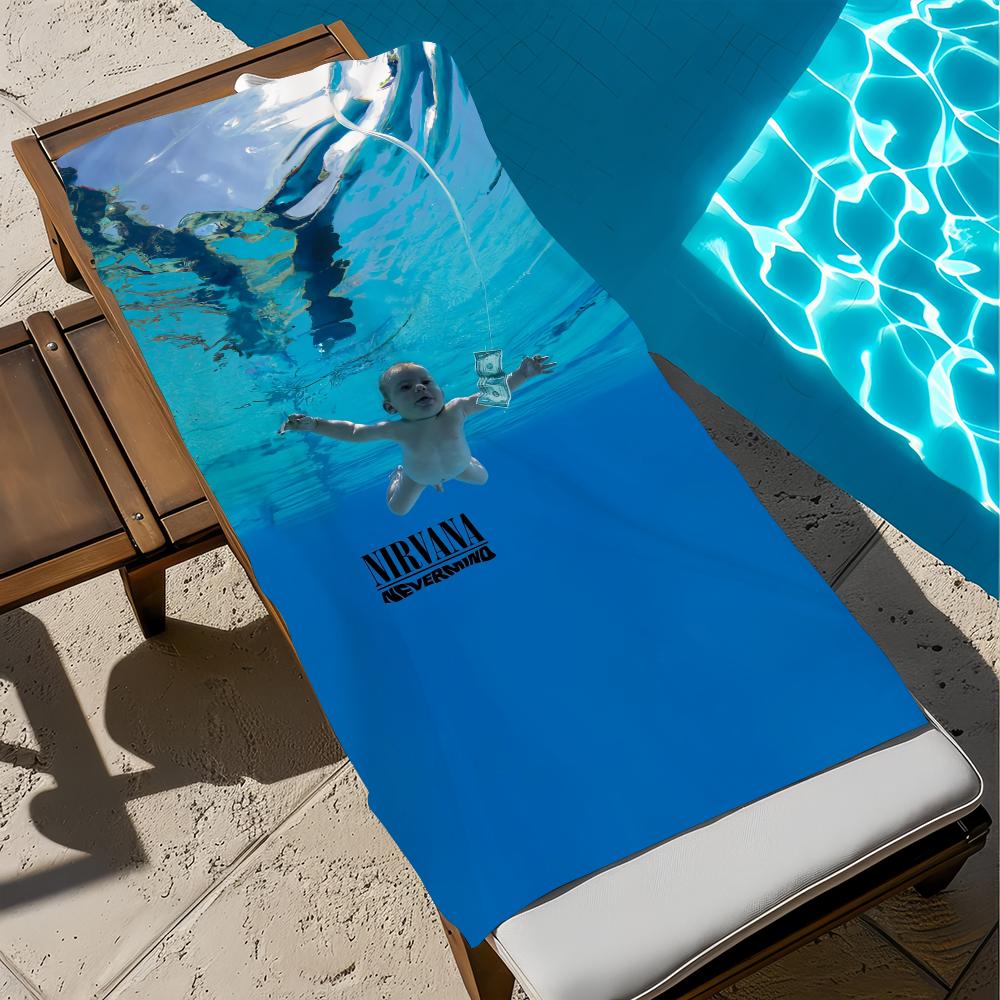 N-nirvana-a Singer Towel Beach Quick Dry Soft Pool Towels Gift for Travel Gym Shower Camping Sports