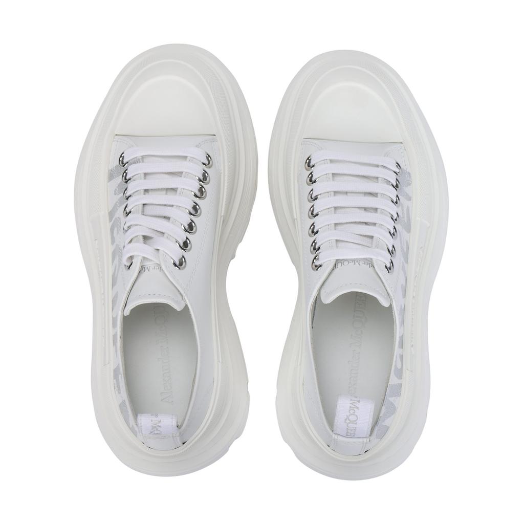 Alexander McQueen Tread Slick Leather Low top Sports Casual Shoes Women's White 679530WIABD9071