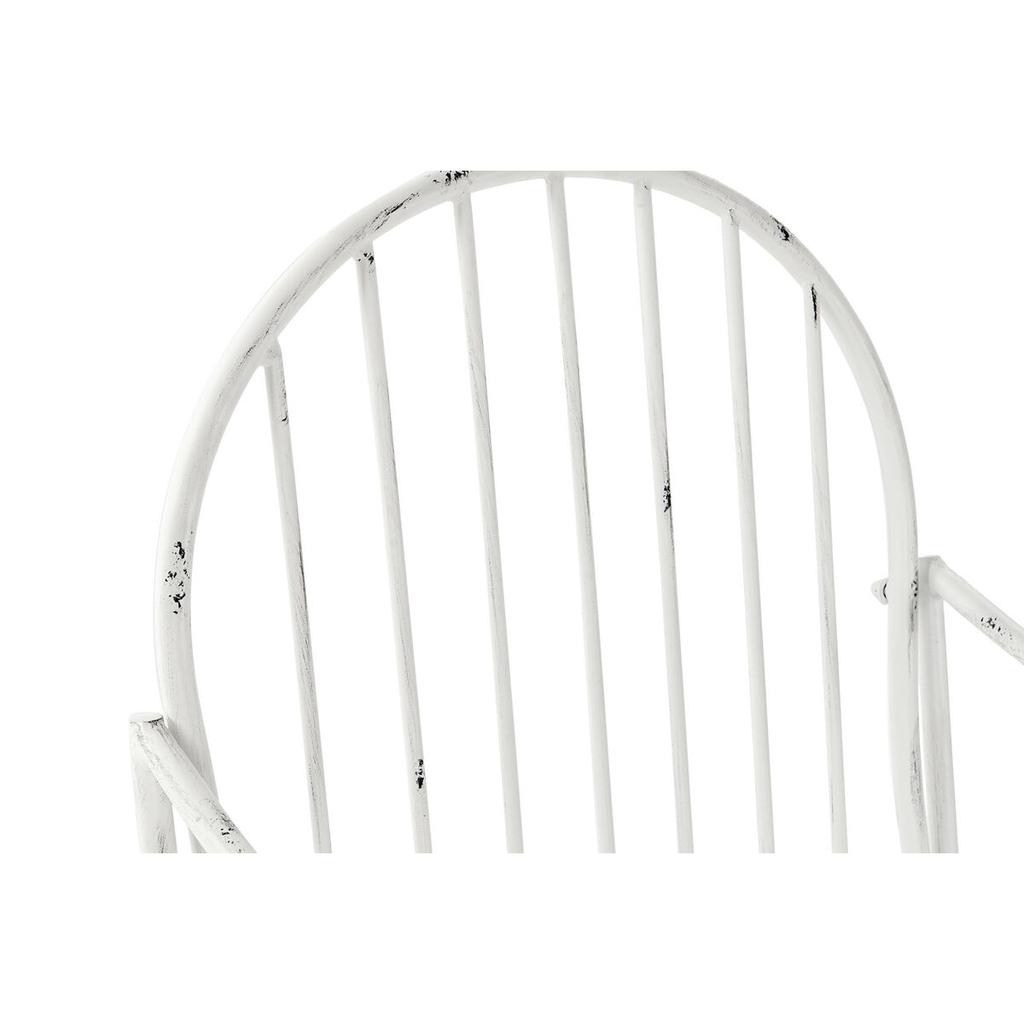 Home ESPRIT Rocking Chair White Metal 60 X 90 X 96.5 Cm