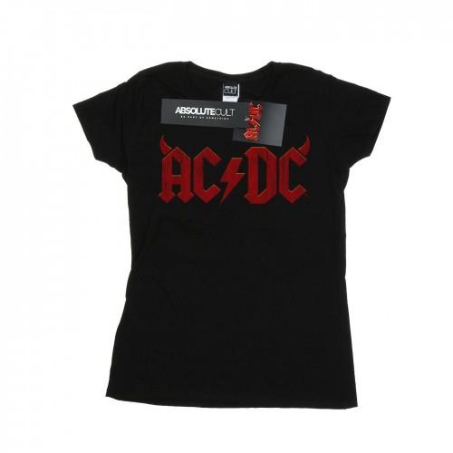 

AC/DC Womens/Ladies Horns Logo Cotton T-Shirt білий