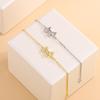 Authentic 925 Sterling Silver Crystal Cute Dog Charm Chain Link Adjustable Women Bracelet Luxury Silver Jewelry Party Gift