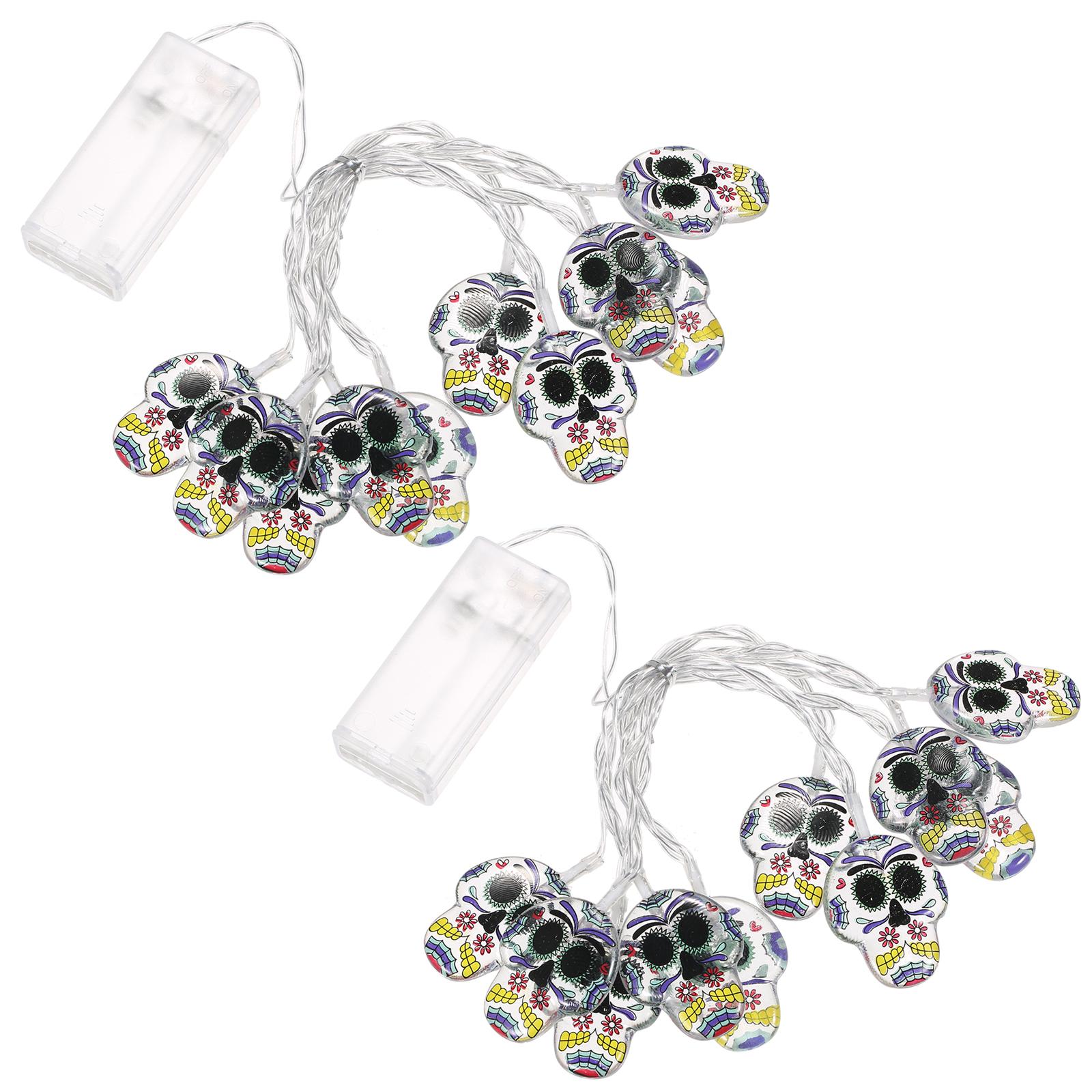 

Хэллоуин Гирлянды Праздничные Декоративные Огни Гирлянда Лампа Атмосфера Хэллоуин Украшения Света 1.5 meters 2 packs разноцветный