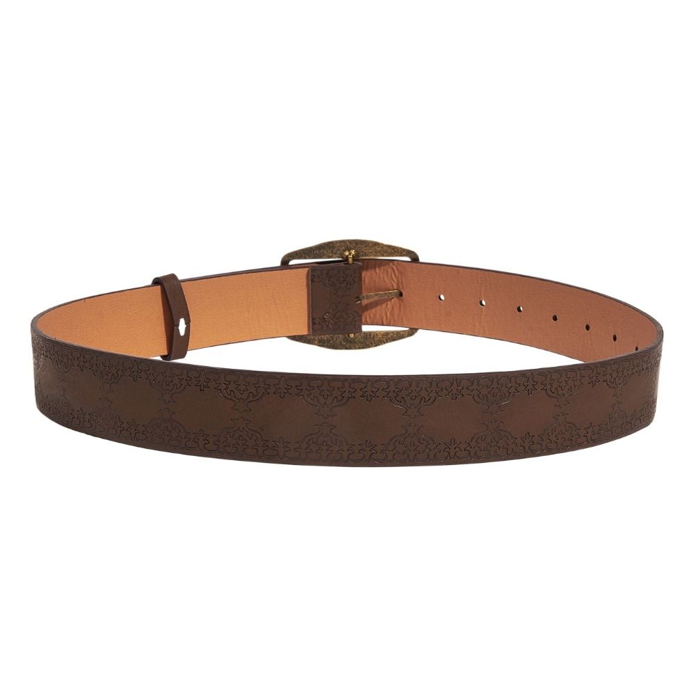 Metal Buckle Retro PU Leather Belt Ethnic Style Trouser Decoration Y2k Style Waist Belt  Party