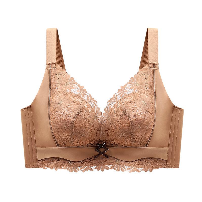 Raccolta della biancheria intima femminile Anello non in acciaio Comodo anti-cedimento Raccogli il vice seno Reggiseno regolabile con sensazione di calore