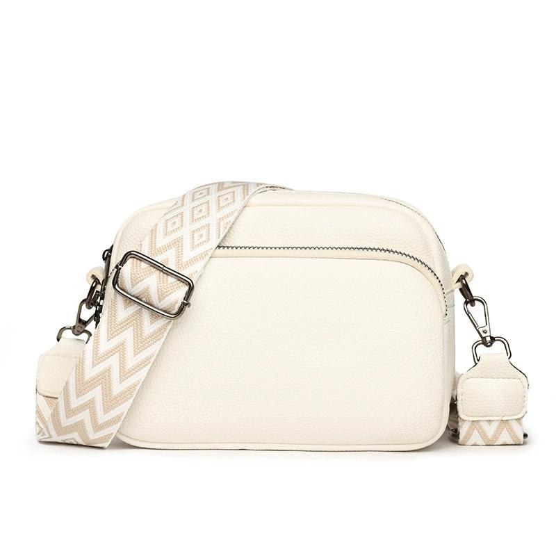 Sac bandoulière élégant pour femme, Sac messager en cuir, Sac à bandoulière polyvalent avec bandoulière réglable à motif géométrique