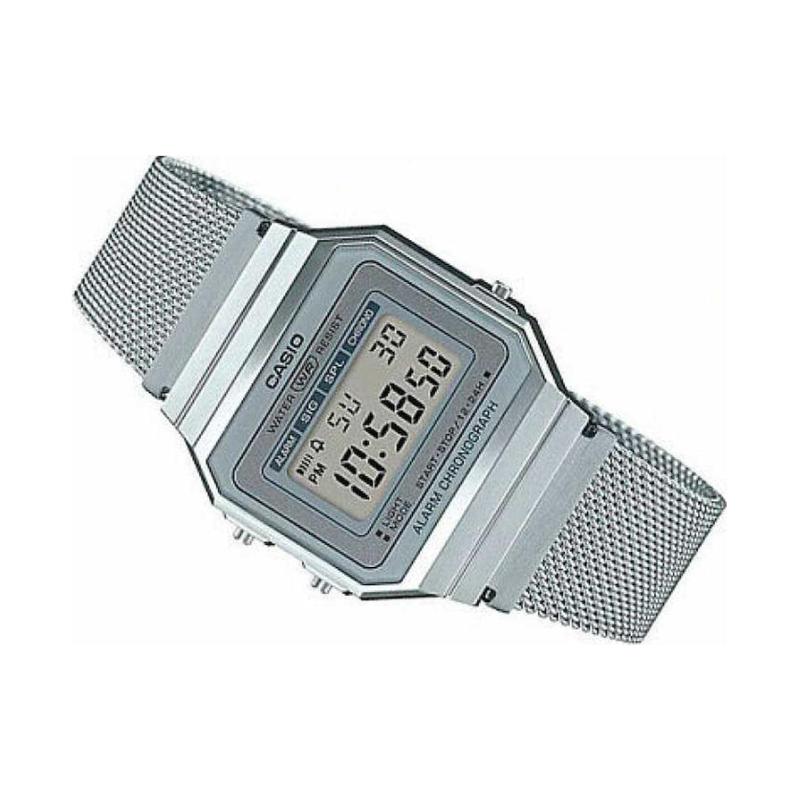 Casio YOUTH Series-Metal Small Square Retro Fashion Trend Simple Classic Small Square Quartz Movement Stainless Steel Strap Japanese and A700WM-7A