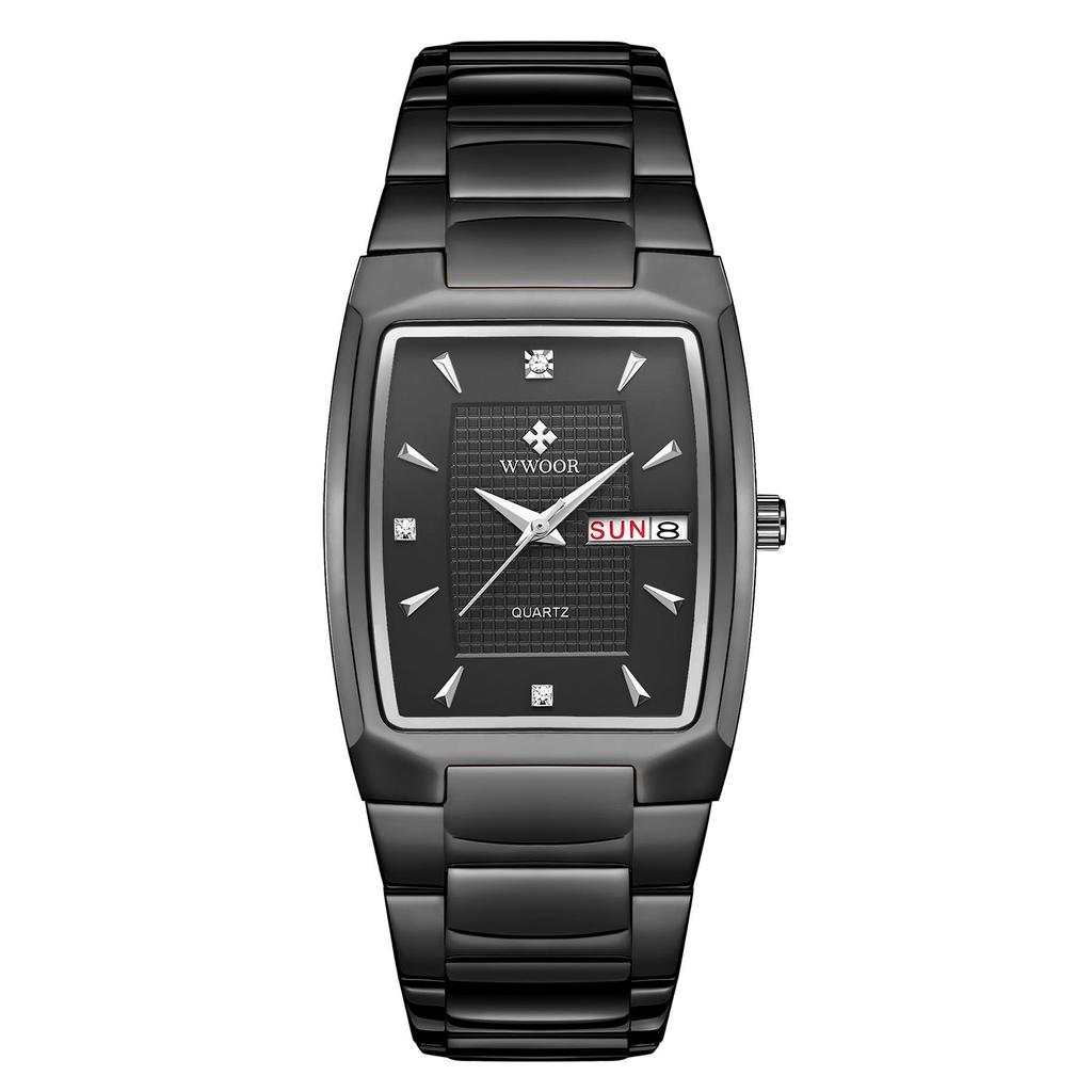 WWOOR 8837 Men's Quartz Square Waterproof Business Watch