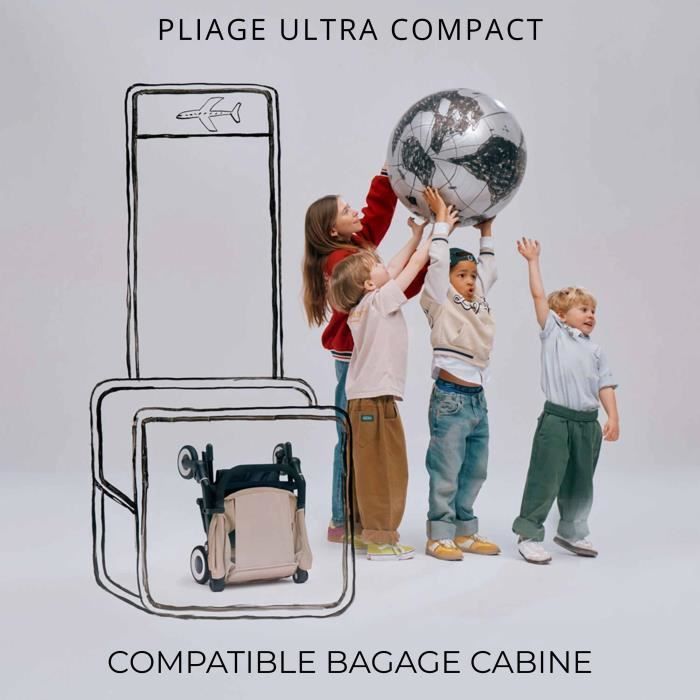 Poussette canne ultra-compacte Agis CYBEX - 5 à 22 kg (6 mois - 4 ans) - poussette légère 6,3 kg - compatible avion - Magic Black