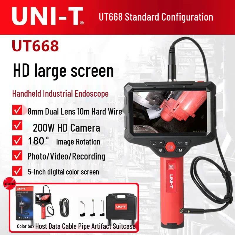 UNI-T 360° HD Endoscope Camera for Industrial and Auto Inspection