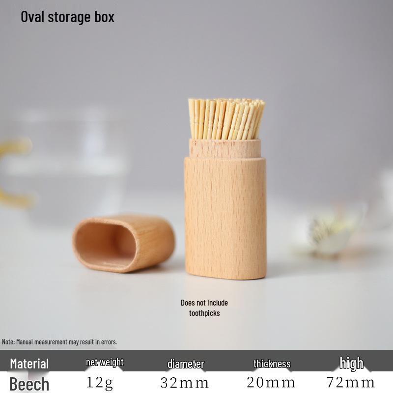 

Creative Solid Wood Toothpick Holder - Decorative Desktop Wooden Box for Home or Restaurant
