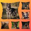Stylový povlak na polštář s německým ovčákem Potah na polštář na pohovku do obývacího pokoje Vhodný pro dekoraci a ochranu domácí ložnice