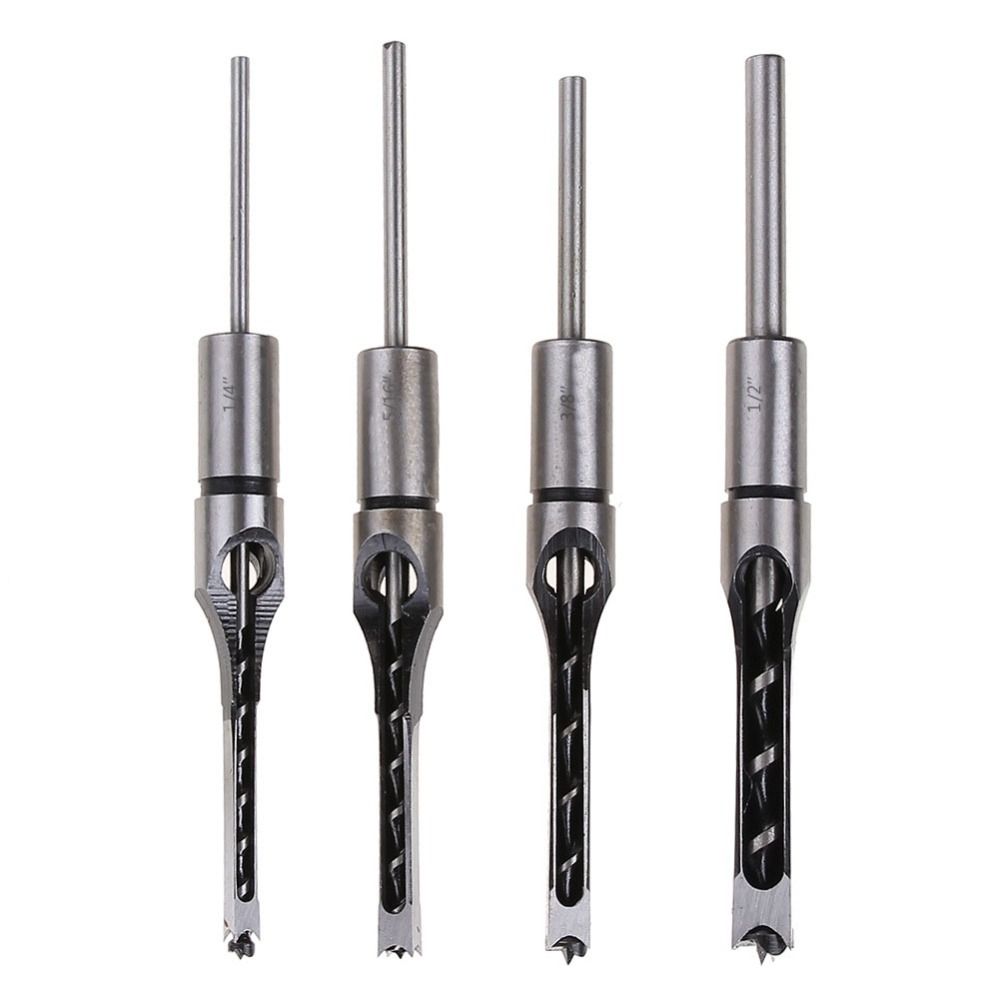 New Portable Square Hole Drill Bit 6.4/8/11/12.7/14mm Adapter DIY Square Hole Drill Bit Adapter Mortising Chisel Drill