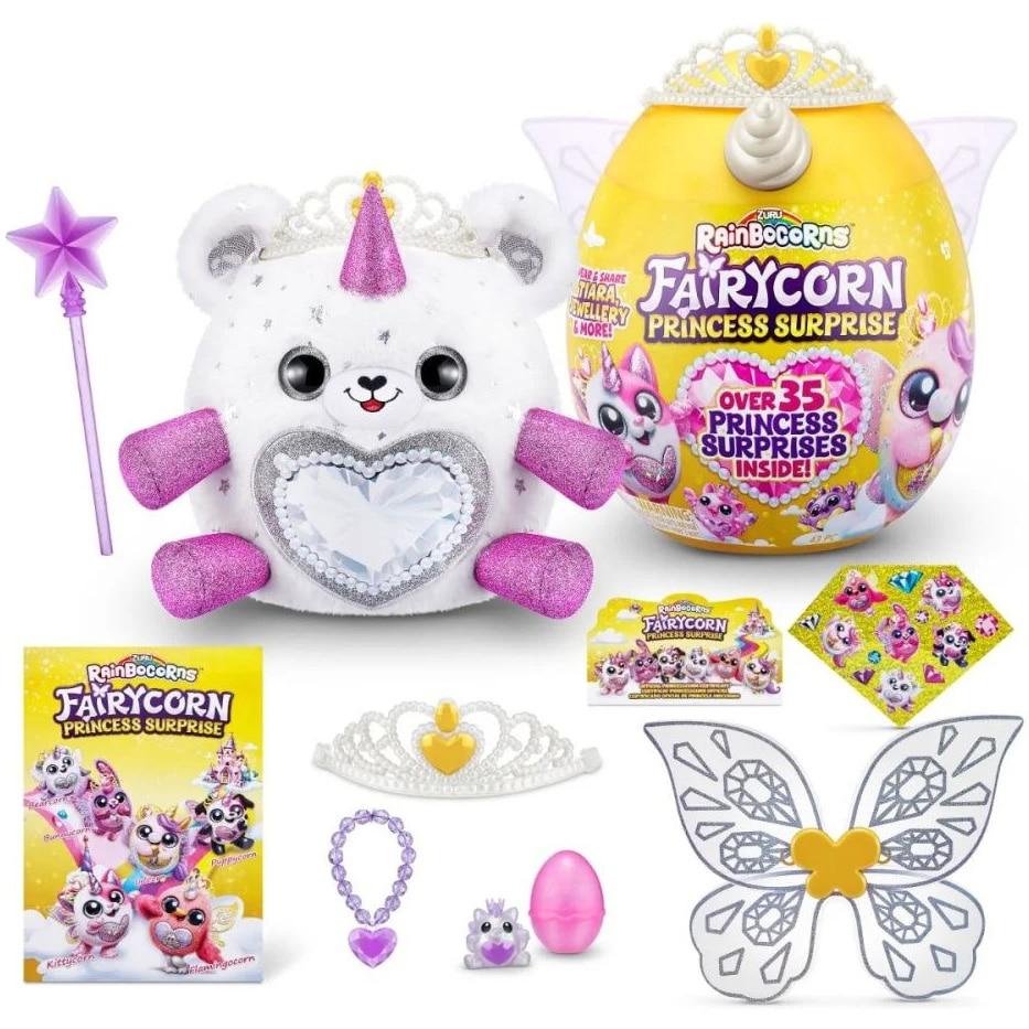 Plüschtier Rainbocorns Fairycorn Princess Überraschungsspielzeug - 7 Schichten voller Überraschungen mit Zubehör, Sammelgeschenk für Mädchen