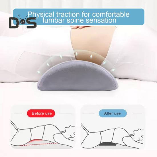 Half Moon Bolster Pillow for Legs Back Sleeping Knee Pillow Memory Foam Under Knee Pillow with Machine Washable Cover for Ankle Foot Comfort