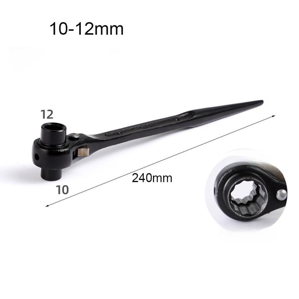 Portable Metal Ratchet Wrench Bidirectional Pointed Tail Socket Wrench Quick Release Double-Headed Ratchet Spanner Hand Tool Kit