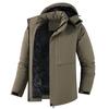 Thick Cotton Jacket For Men, Solid Color, Loose Fit, Thick And Warm Cotton Jacket