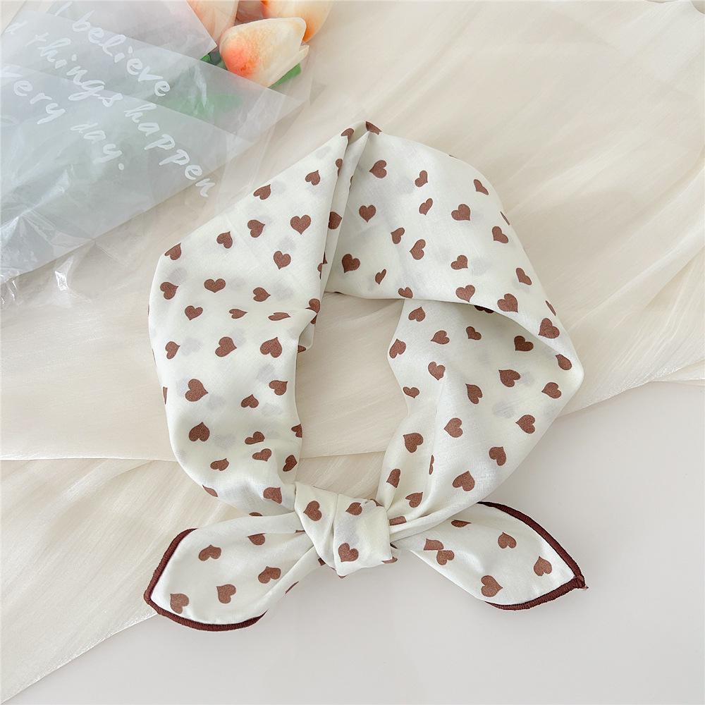 58 Cotton Linen Small Square Silk Scarf for Women - Spring/Autumn/Summer Korean Style Headband & Decorative Scarf
