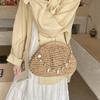 New Raffia Straw Weaven Bag Fashion Ladies Wrist Clutches Summer Women Shoulder Crossbody Bags Handmade Handbag Purse Beach Bags